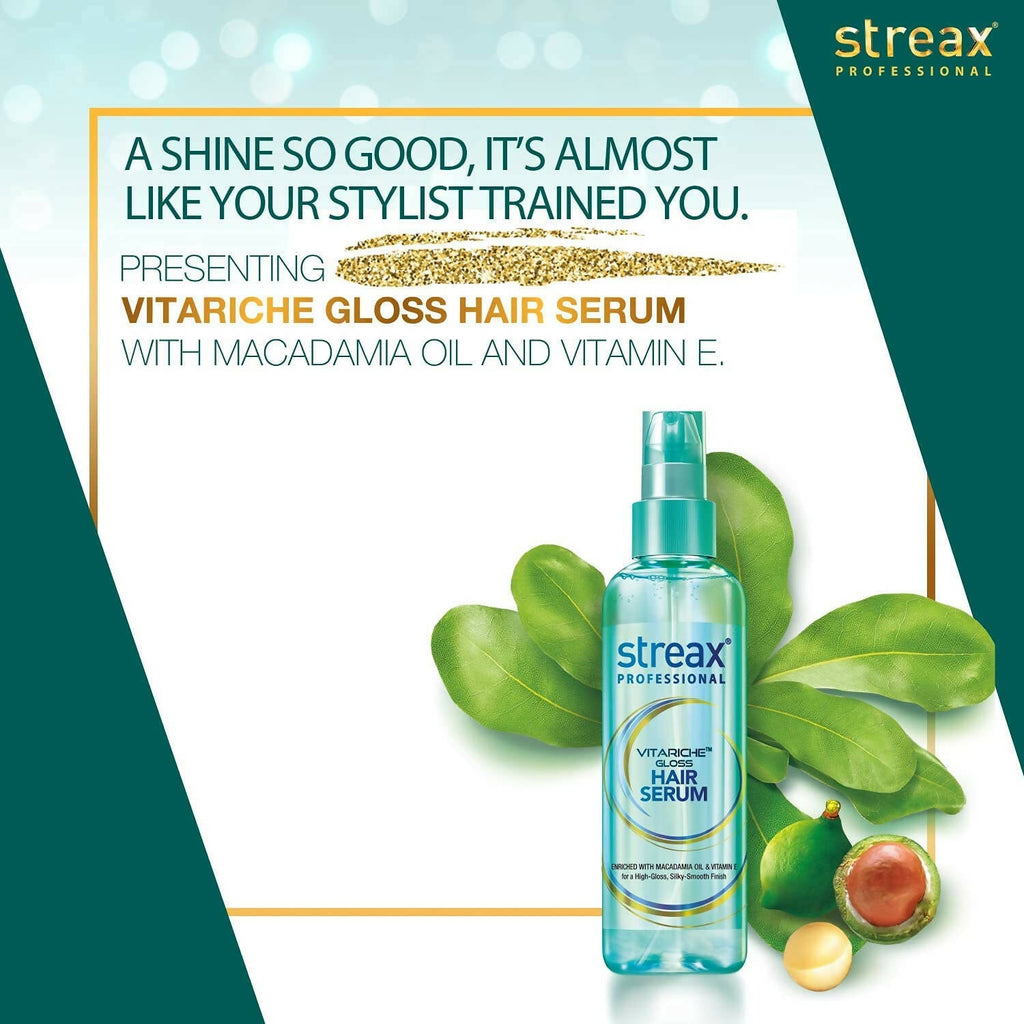 Streax Professional Vitariche Gloss Hair Serum | Grocsy
