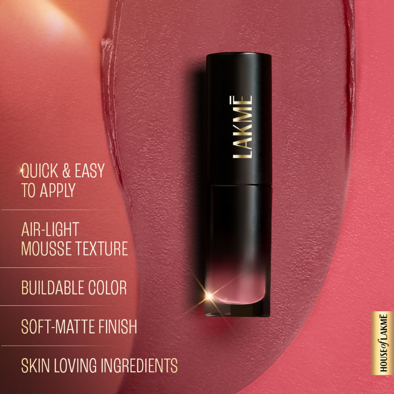 Lakme Xtraordin-Airy One-And-Done Lip, Eye & Cheek Tint - Dusty Rose | Grocsy