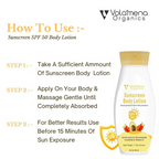 Volamena Sunscreen Body Lotion With Carrot Seed Oil Protects From UVA & UVB | Grocsy