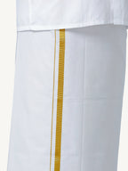 Ramraj Cotton Mens Wedding White Regular Dhoti, Shirt & Towel Set Subhakalyan 1/2" | Grocsy