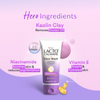Lacto Calamine Face Wash with Kaolin Clay, Niacinamide & Vitamin E for All Skin Types | Grocsy