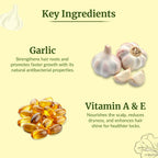 VI-JOHN Naturale Garlic Enriched Hair Oil Promotes Natural Hair Growth With Vitamin A.E & F | Grocsy