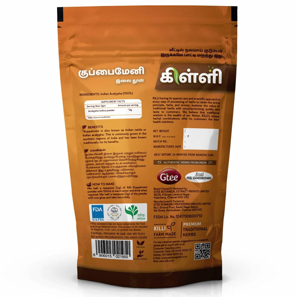 Killi Herbs Kuppaimeni Leaves Powder | Grocsy