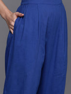 Ahalyaa Women's Traditional wear Kurta Set - Indigo blue | Grocsy