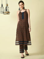 Myshka Women's Multi Straight Kurta & Trousers With Dupatta | Grocsy