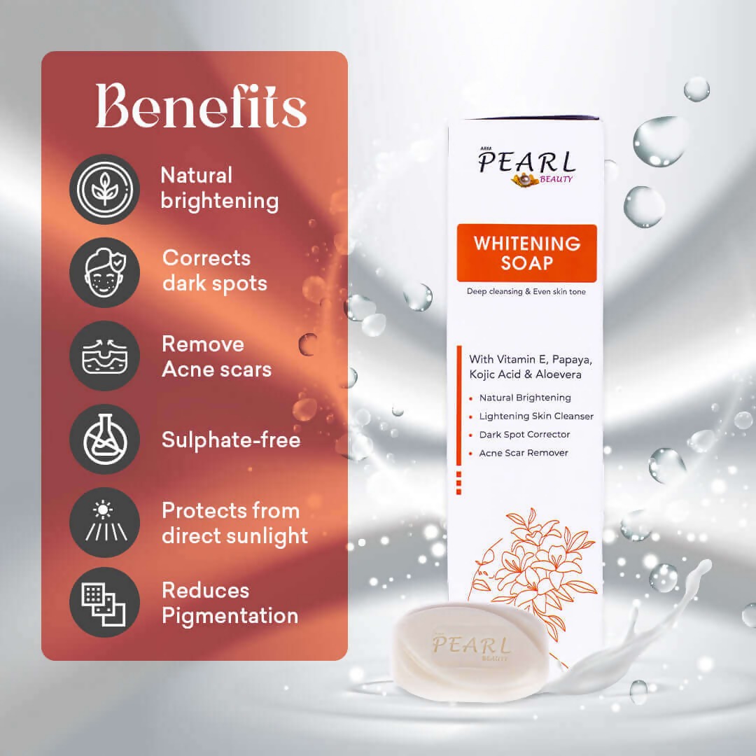 ARM Pearl Beauty Whitening Soap With Kojic Acid & Papaya | Grocsy