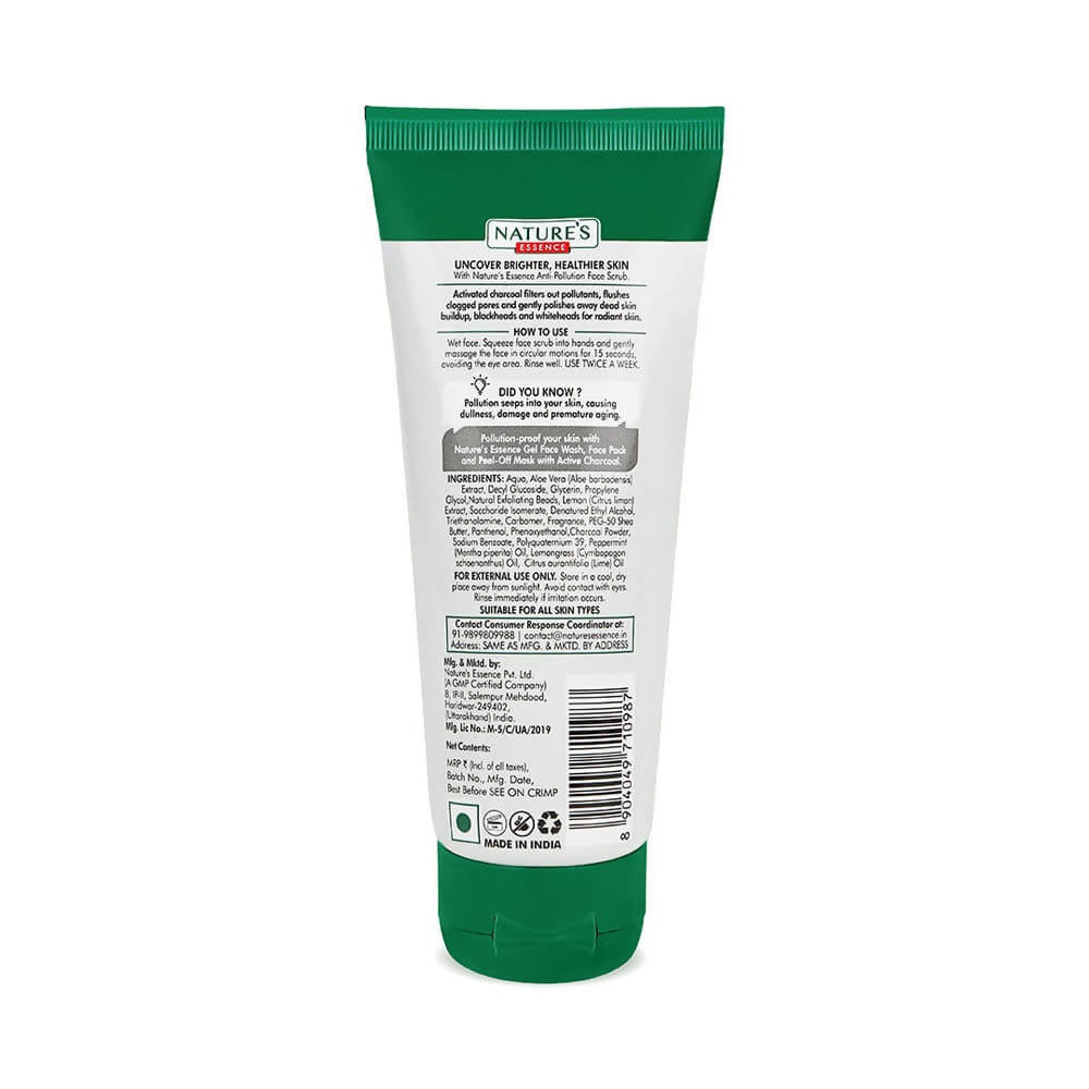 Nature's Essence Anti Pollution Charcoal Face Scrub | Grocsy