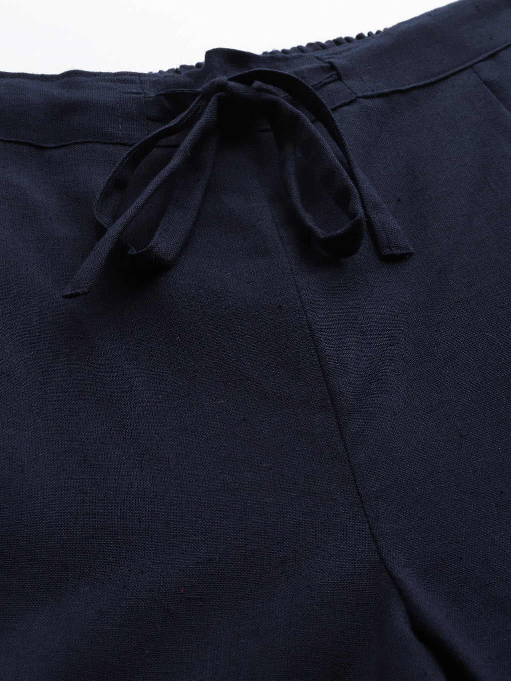 Yufta Navy Blue Cotton Fit Trousers | Grocsy
