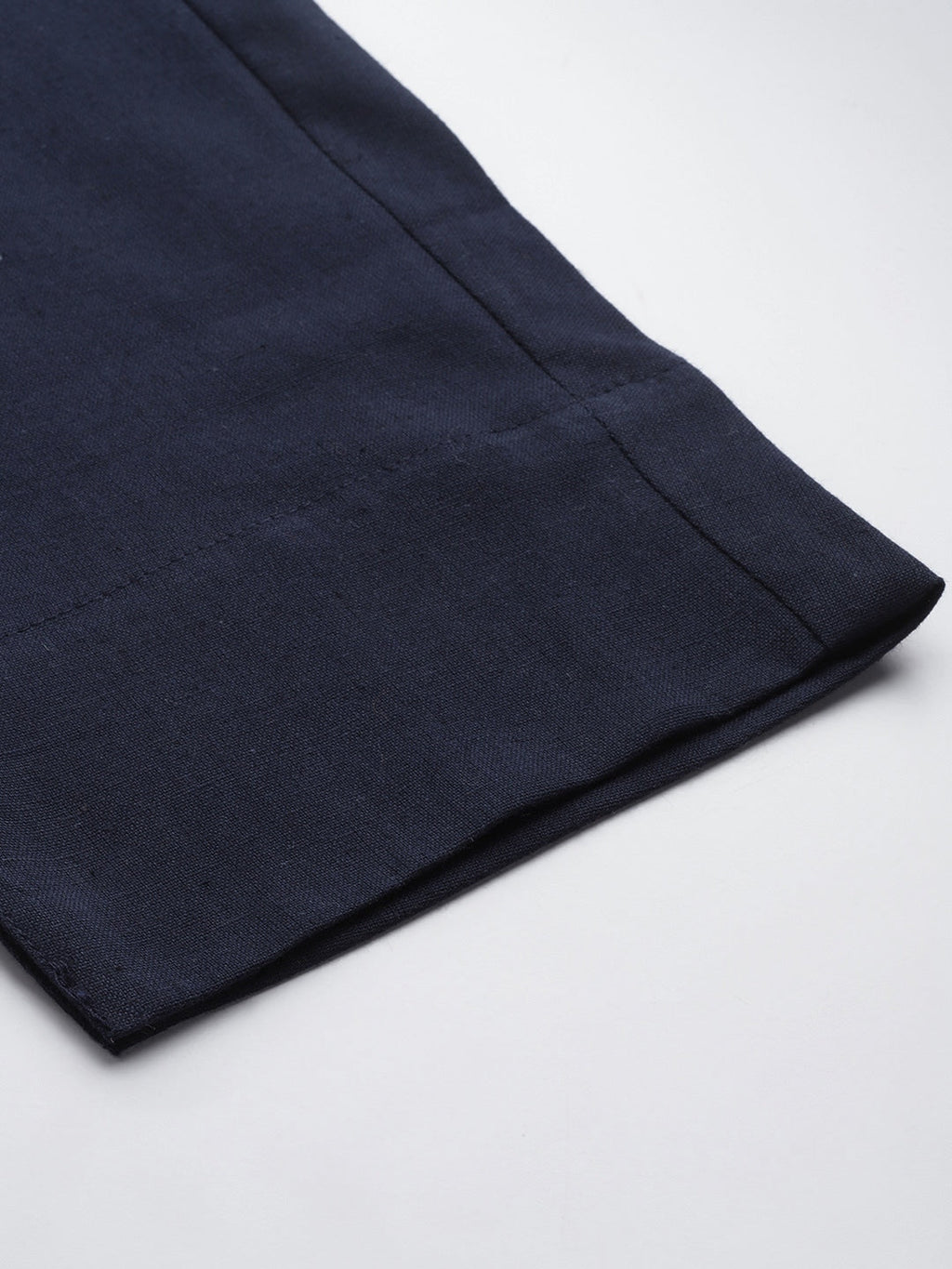 Yufta Navy Blue Cotton Fit Trousers | Grocsy