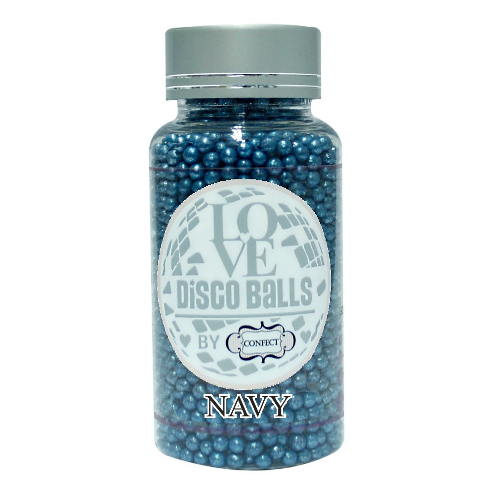 Confect Navy Blue Disco Balls Sprinkles 4 MM | Grocsy