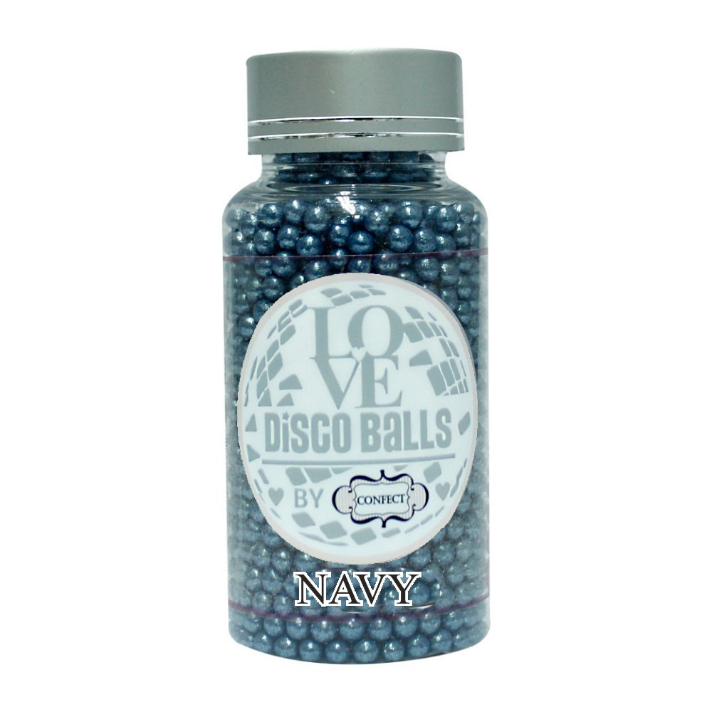 Confect Navy Blue Disco Balls Sprinkles 6 MM | Grocsy