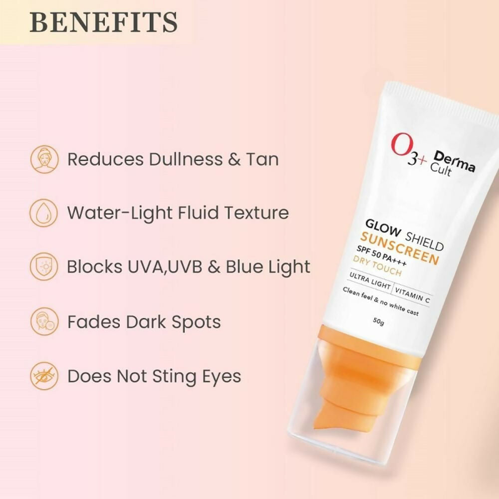 Professional O3+ Derma Cult Glow Shield Sunscreen SPF 50 PA+++ | Grocsy