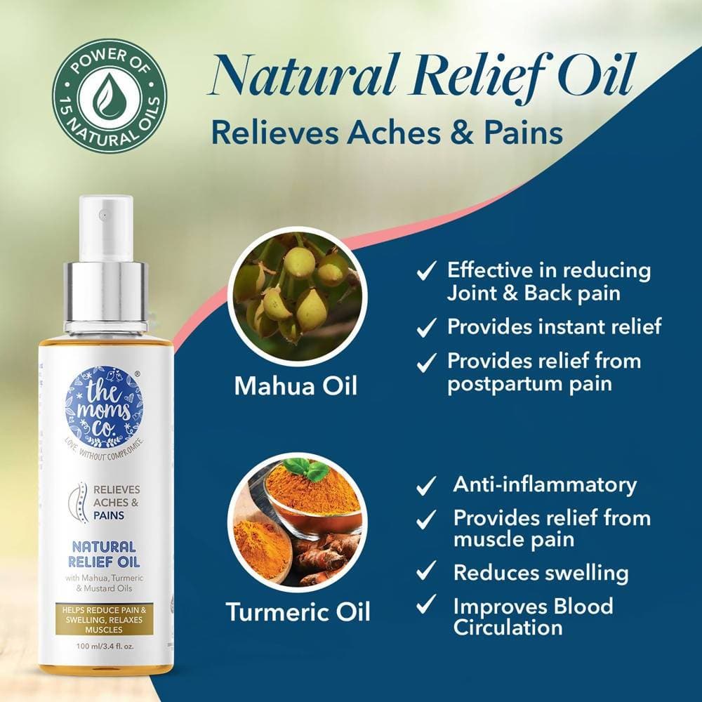 The Moms Co Natural Pain Relief Oil | Grocsy