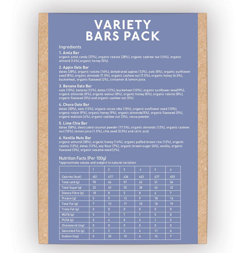 Nourish Organics Variety Bars Pack | Grocsy