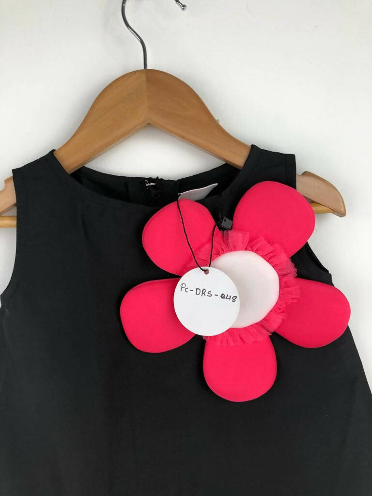 Pink Cow Fashions Black & Pink Dress With Embellishments | Grocsy