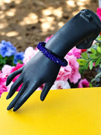 Inhanns Unisex Crystal Bloom – Adjustable Crystal Bead Bracelets - Blue | Grocsy