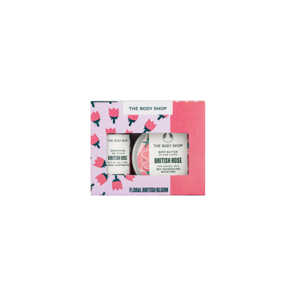 The Body Shop Floral British Rose Bloom Gift Box Kit | Grocsy