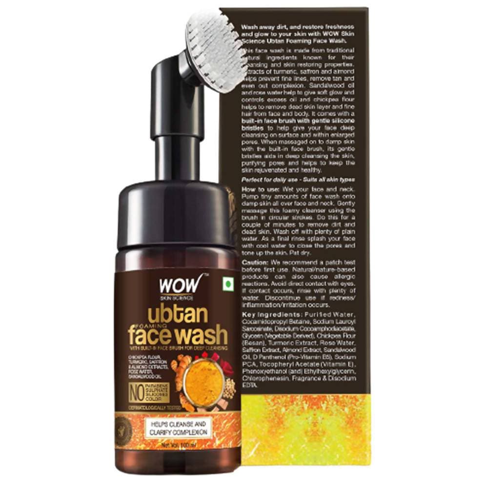 Wow Skin Science Ubtan Foaming Face Wash | Grocsy