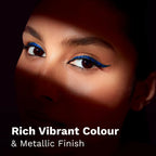 Pilgrim Metallic Eyeliner Blue Rebel, Long Lasting & Smudge Proof Enriched With Argan Oil | Grocsy