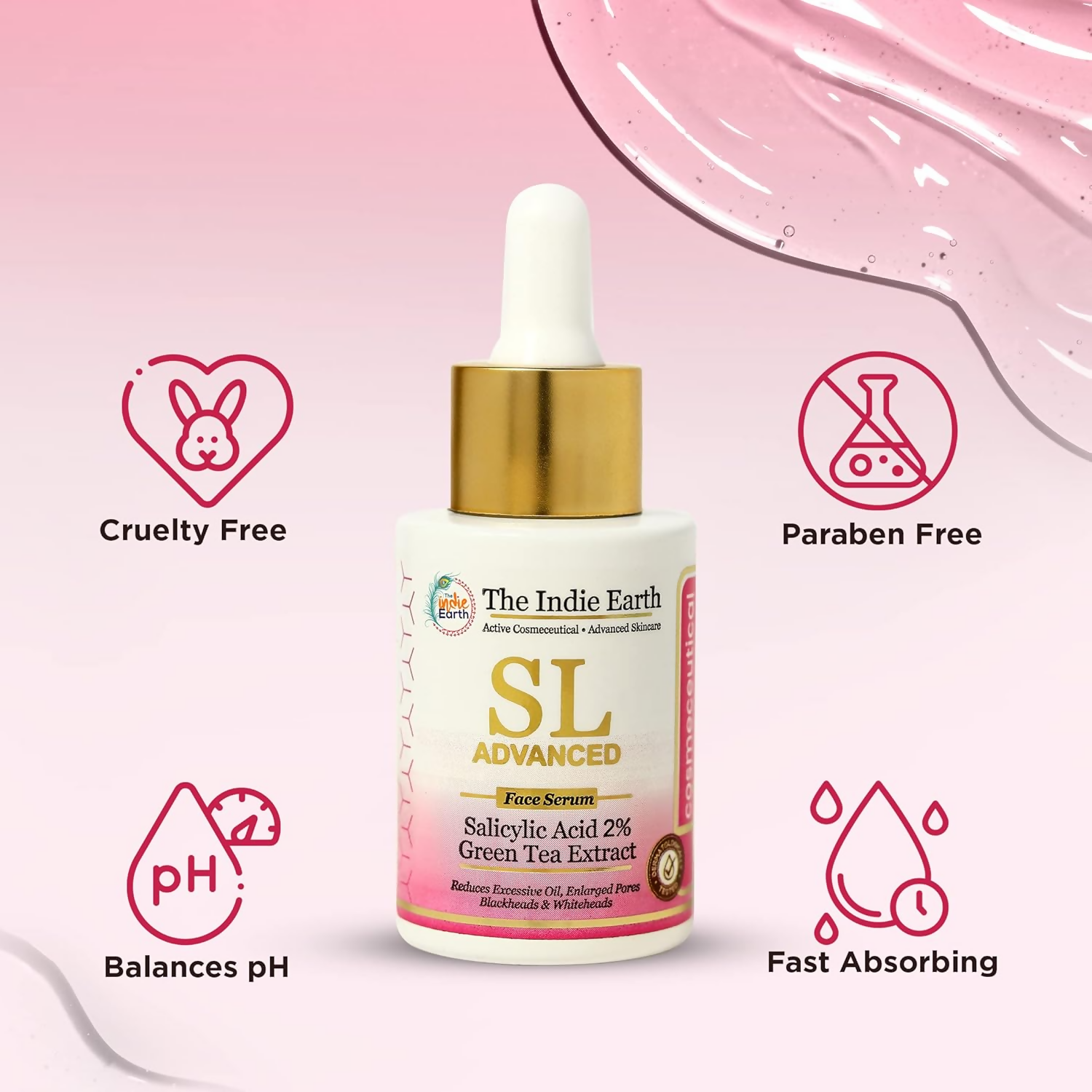 The Indie Earth SL Advanced Salicylic Acid 2% & Green Tea Extract Face Serum | Grocsy