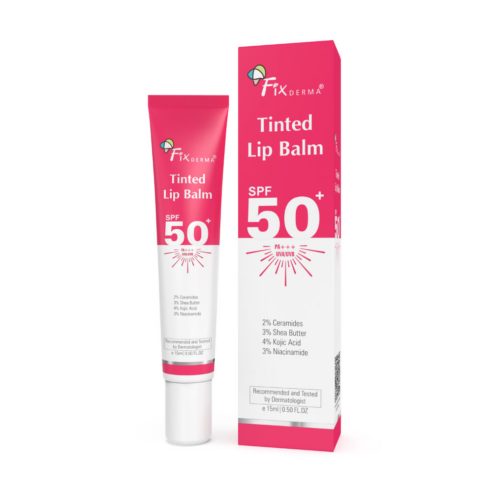 Fixderma 4% Kojic Acid Tinted Lip Balm SPF 50+ | Grocsy