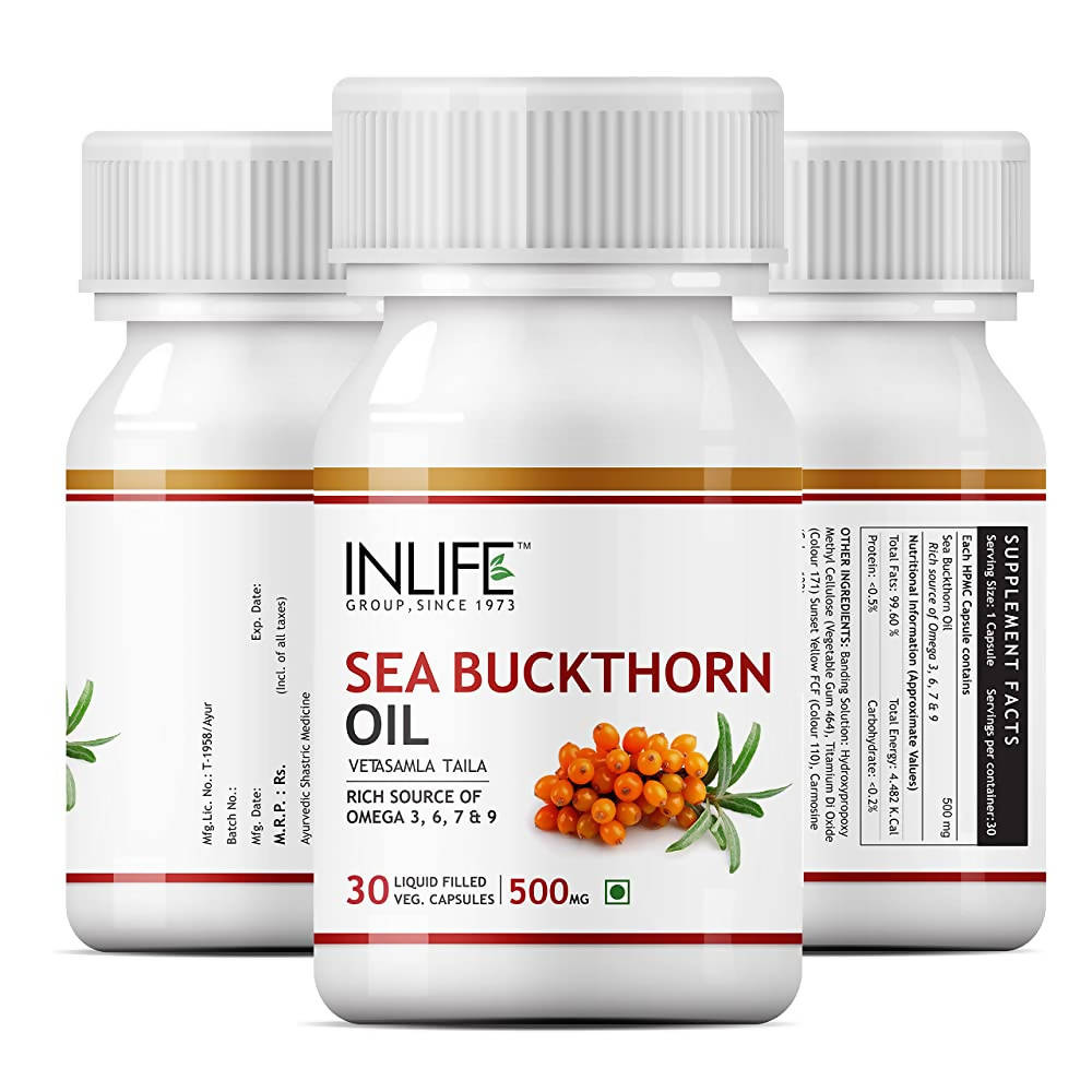 Inlife Sea Buckthorn Oil Capsules | Grocsy