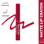 Mila Beaute Pout It Out Long Lasting & Matte Finish Lip Crayon Lipstick - Ariel | Grocsy