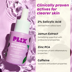 PLIX The Plant Fix Jamun Active Acne Regime - Cleanser, Acne Mark Serum, Moisturizer & Body Wash For Women & Men | Grocsy