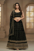 Lehenga Mart Designer Indian Wedding Lehenga Choli-Black | Grocsy