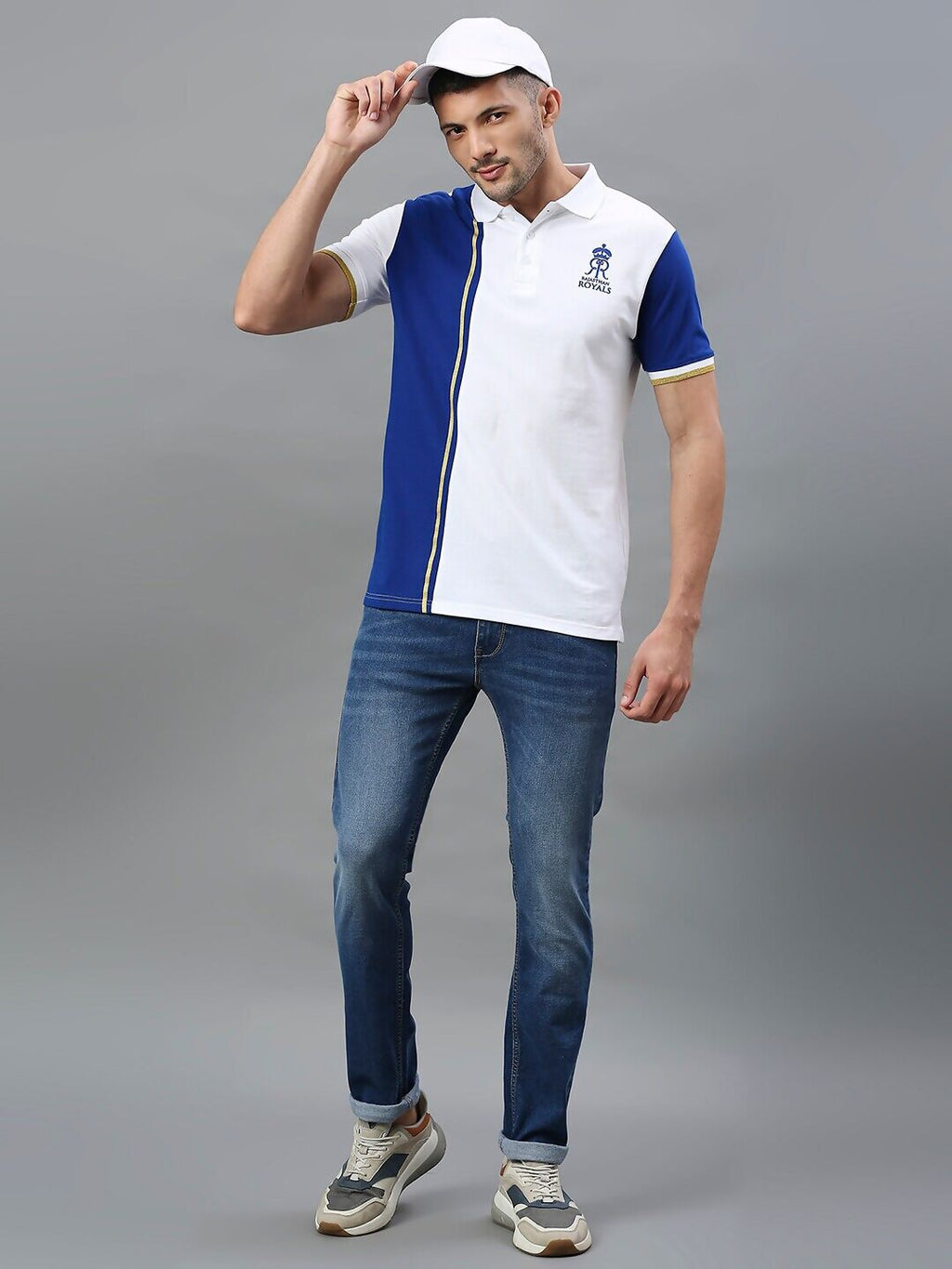 Fancode Rajasthan Royals Polo Collar Cotton IPL T-shirt | Grocsy