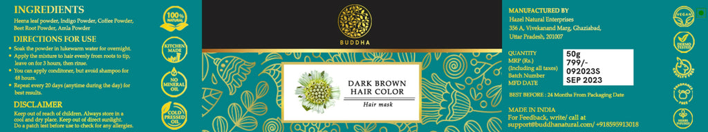 Buddha Natural Dark Brown Hair Color | Grocsy