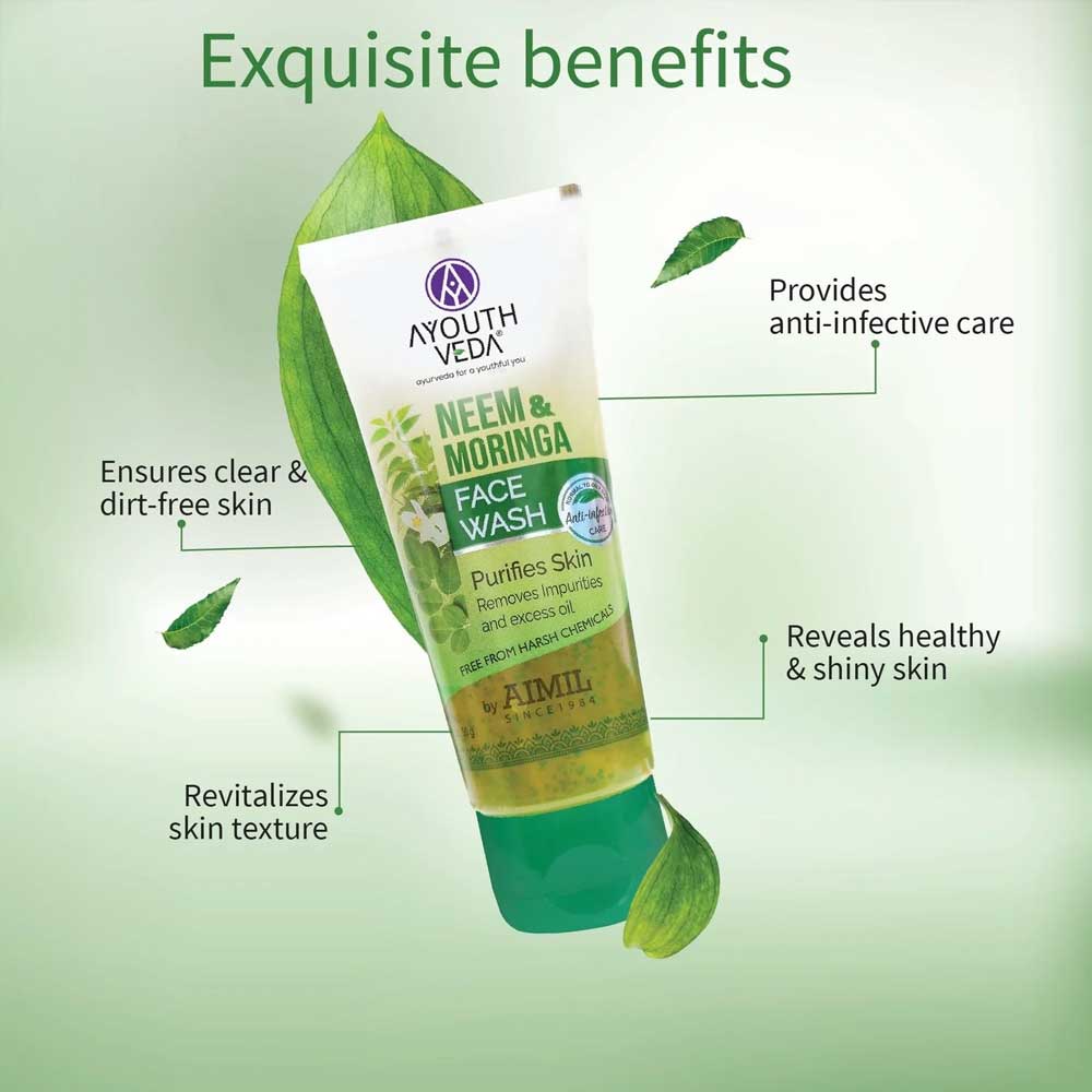 Ayouthveda Neem and Moringa Face Wash | Grocsy