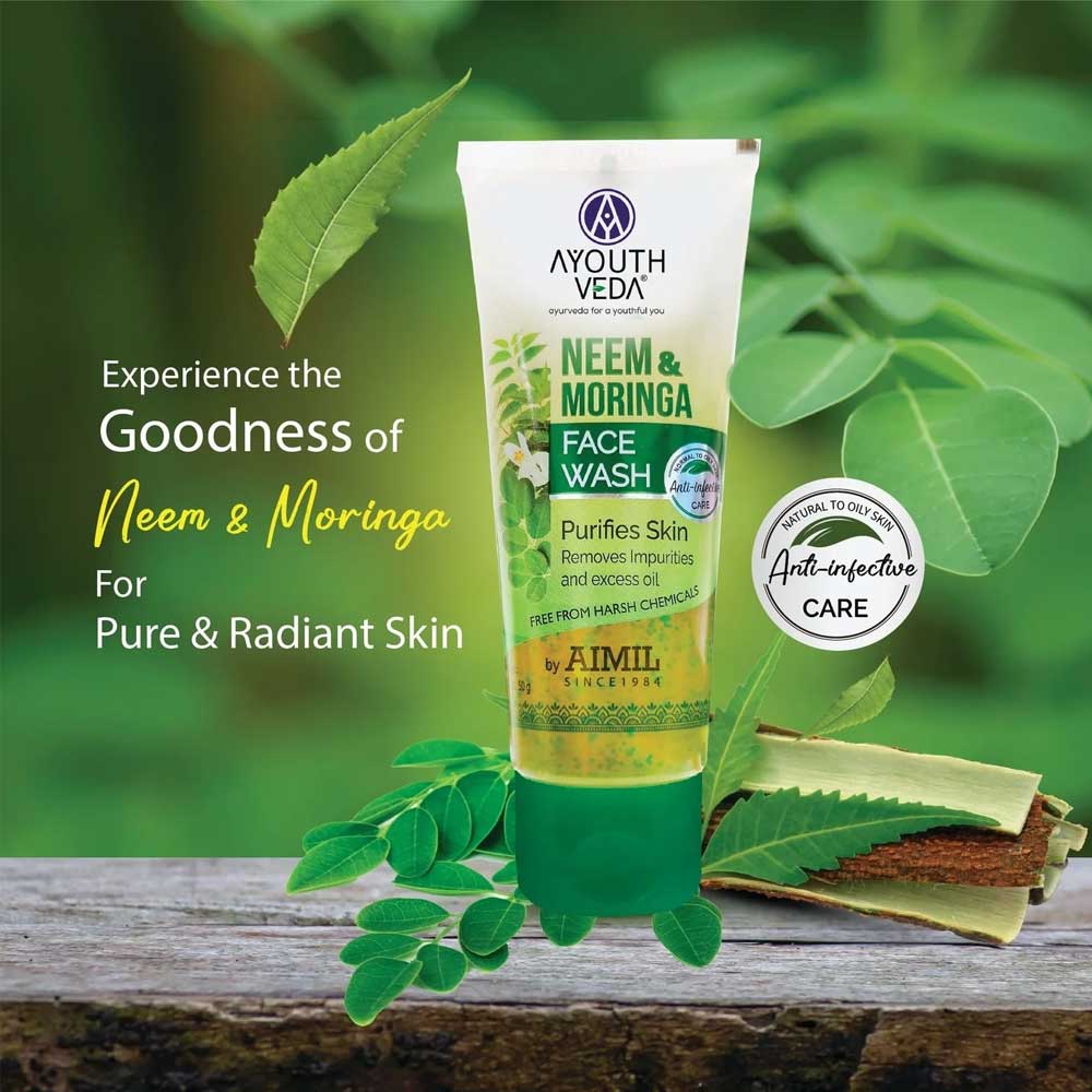 Ayouthveda Neem and Moringa Face Wash | Grocsy