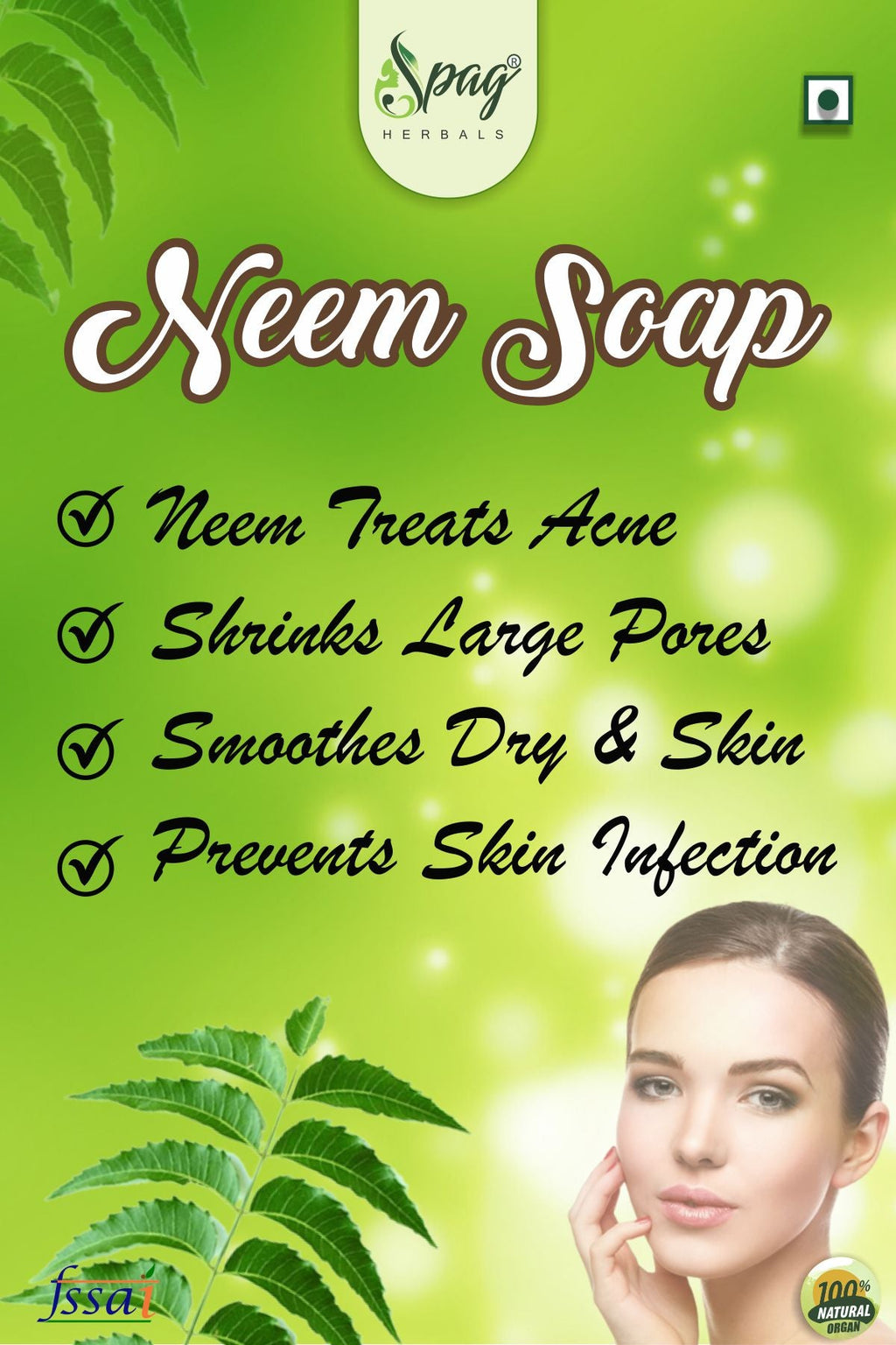 Spag Herbals Organic Neem and Tulsi Handmade Soap | Grocsy