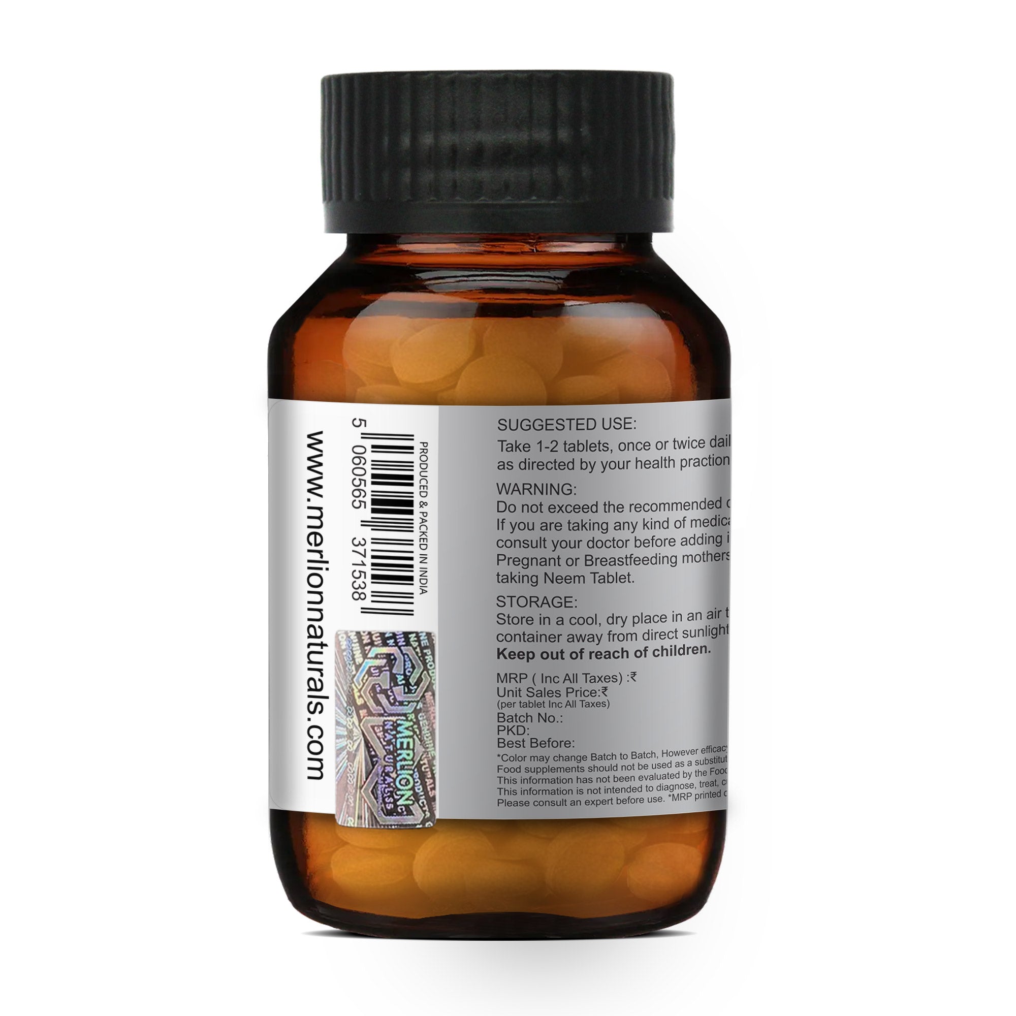 Merlion Naturals Neem 500mg Tablets | Grocsy
