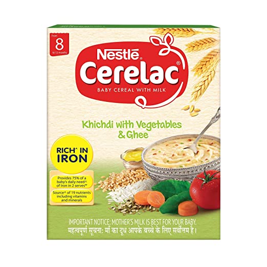 Nestle Cerelac Baby Cereal With Milk - Khichdi With Vegetables & Ghee | Grocsy