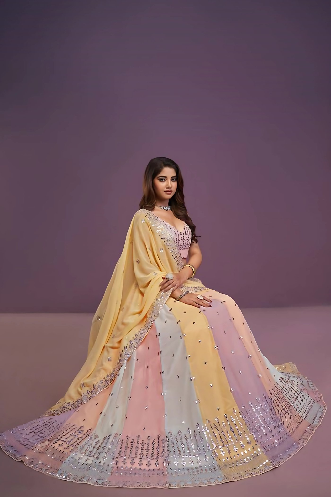 Lehenga Mart Designer Wedding Lehenga Choli For Women - Multicolor | Grocsy