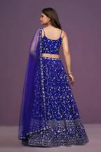Lehenga Mart Designer Wedding Lehenga Choli For Women - Blue | Grocsy