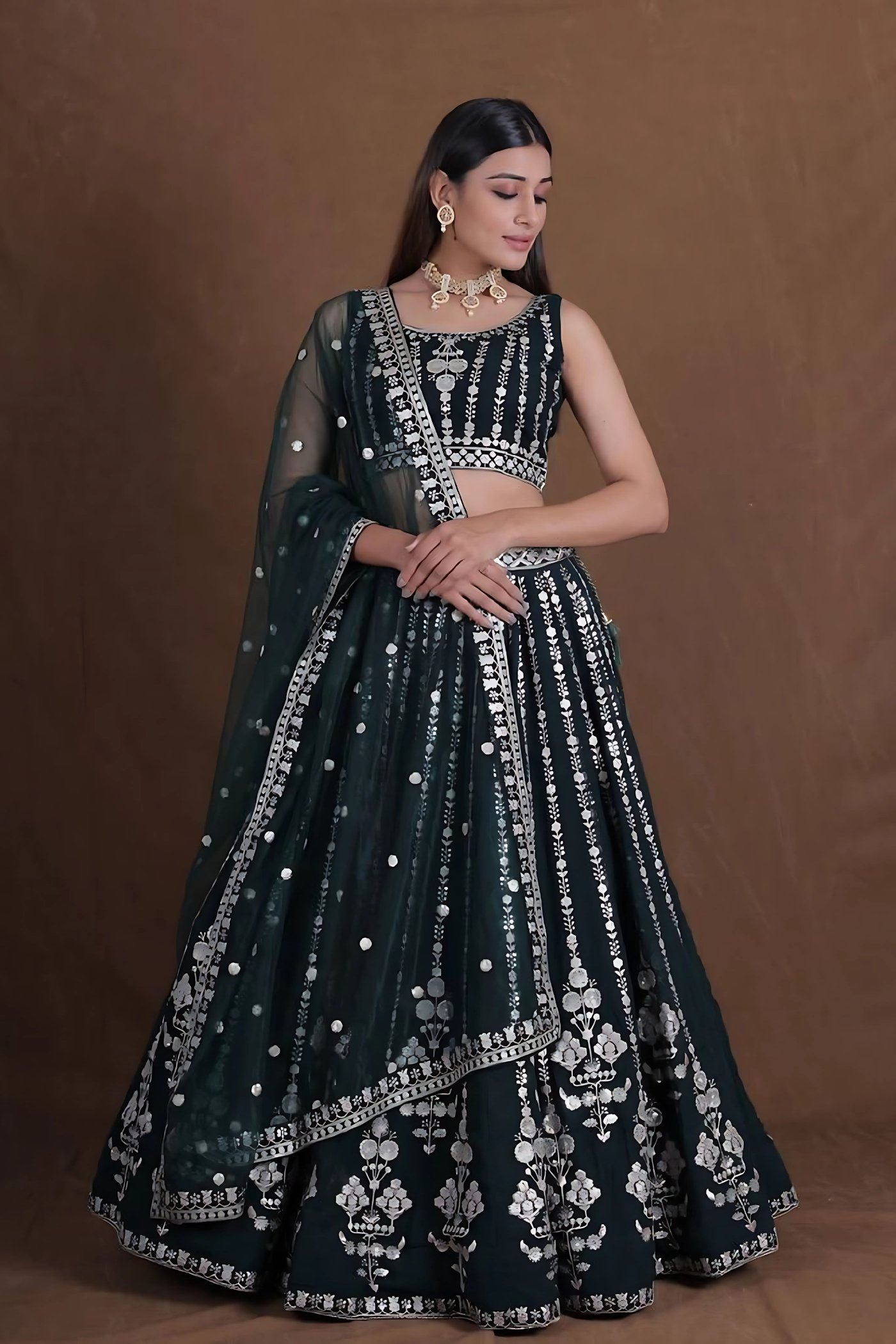 Lehenga Mart Designer Wedding Lehenga Choli For Women - Green | Grocsy