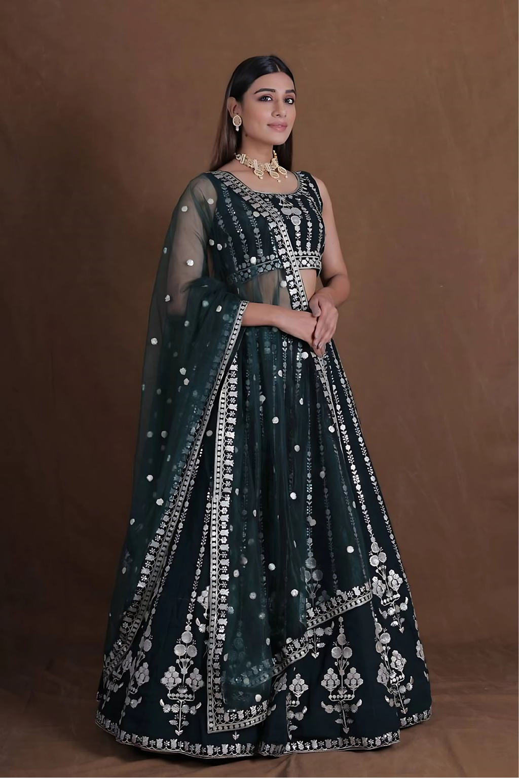 Lehenga Mart Designer Wedding Lehenga Choli For Women - Green | Grocsy