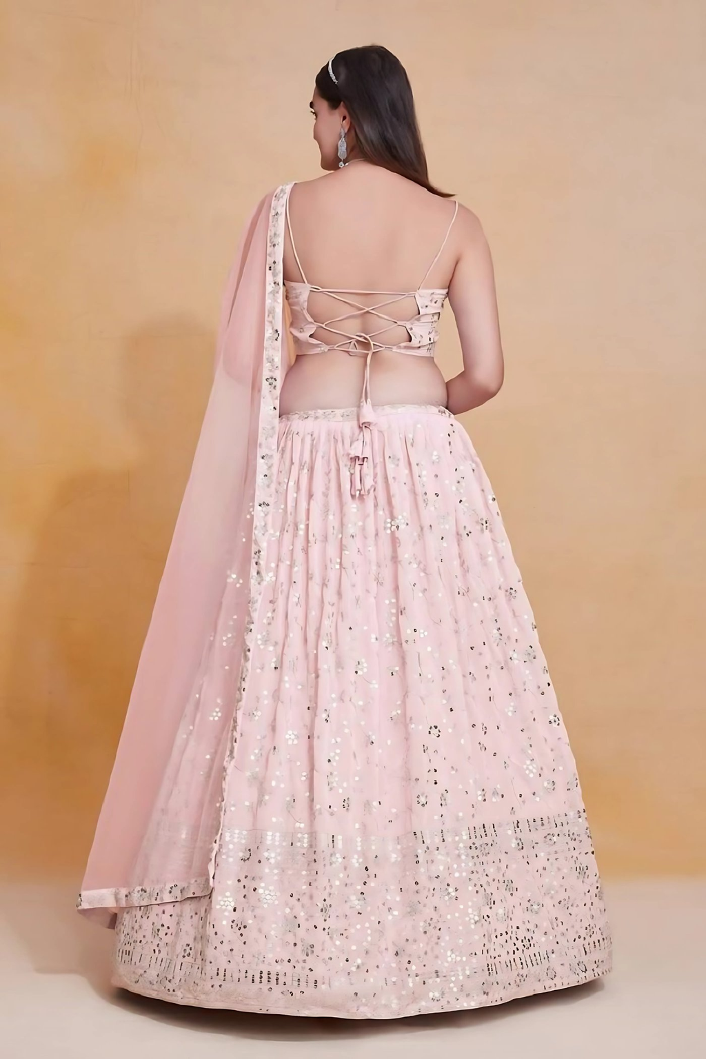 Lehenga Mart Designer Wedding Lehenga Choli For Women - Light Pink | Grocsy