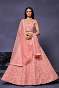 Lehenga Mart Designer Wedding Lehenga Choli For Women - Baby Pink | Grocsy