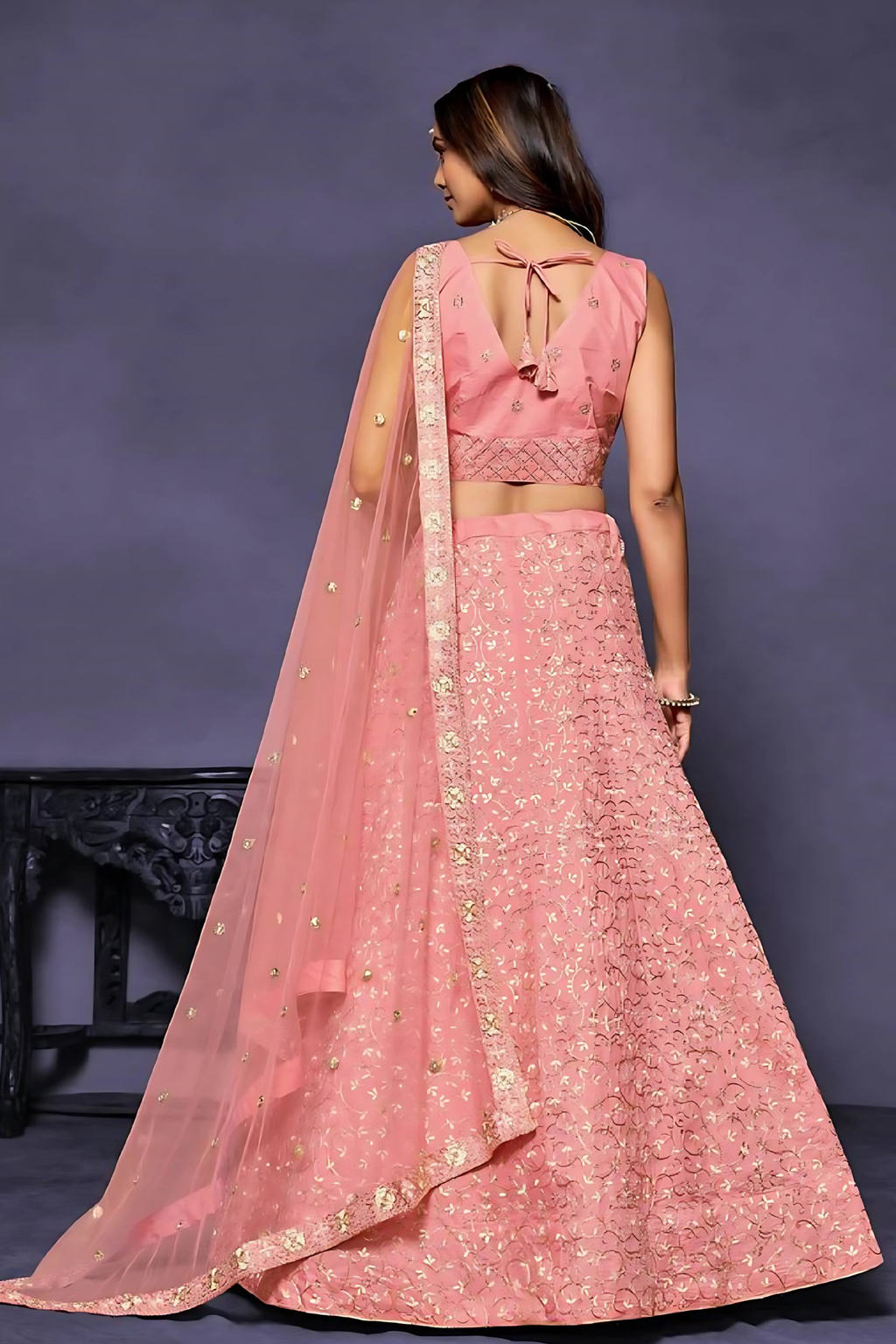 Lehenga Mart Designer Wedding Lehenga Choli For Women - Baby Pink | Grocsy