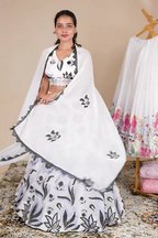 Lehenga Mart Designer Wedding Lehenga Choli For Women - White | Grocsy