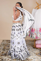Lehenga Mart Designer Wedding Lehenga Choli For Women - White | Grocsy