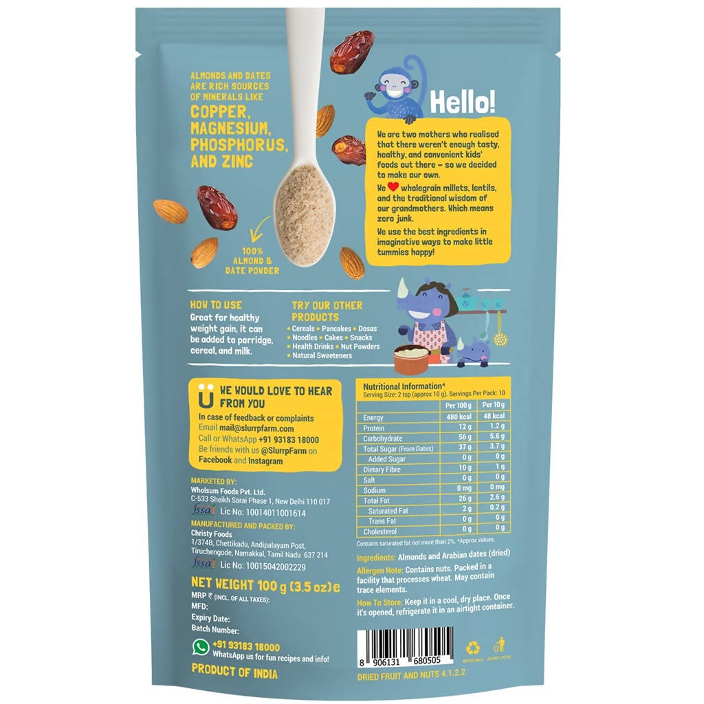 Slurrp Farm Almond Date Powder | Grocsy