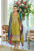 Anaita Green Premium Embroidered Chinon Stitched Salwar Suit | Grocsy