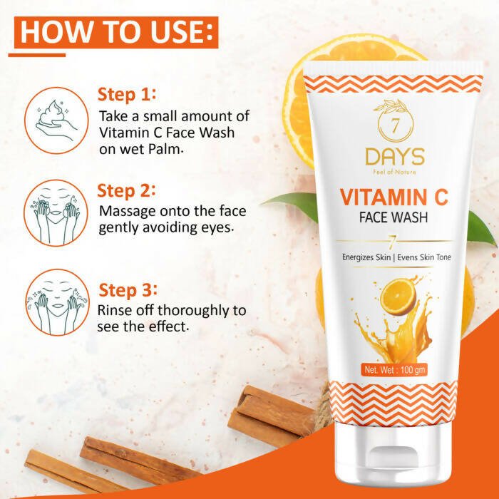 7 Days Vitamin C Face Wash with Turmeric | Grocsy