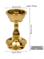 Spillbox Gold-Toned Brass Udupi Nanda Stand Diya Pooja Essential | Grocsy