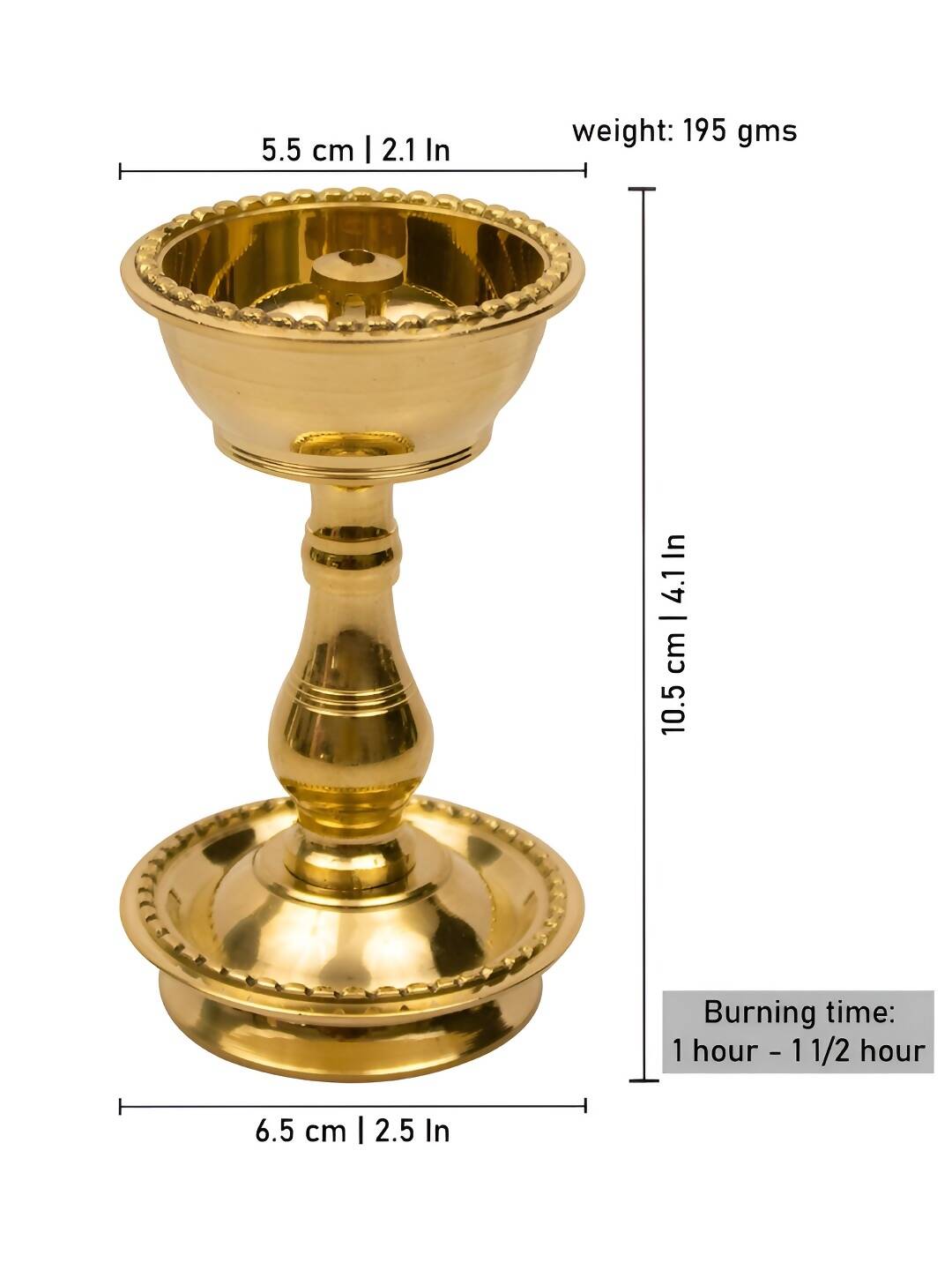 Spillbox Gold-Toned Brass Udupi Nanda Stand Diya Pooja Essential | Grocsy